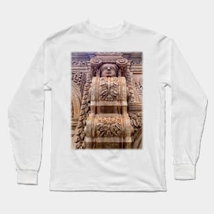 Stone cartel and volute with carved angel Long Sleeve T-Shirt